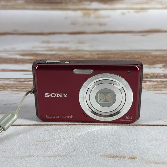 Sony Cyber-shot DSC-W180 10.1MP 3x Zoom Digital Camera Red Works - Picture 2 of 9